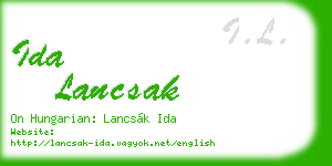 ida lancsak business card